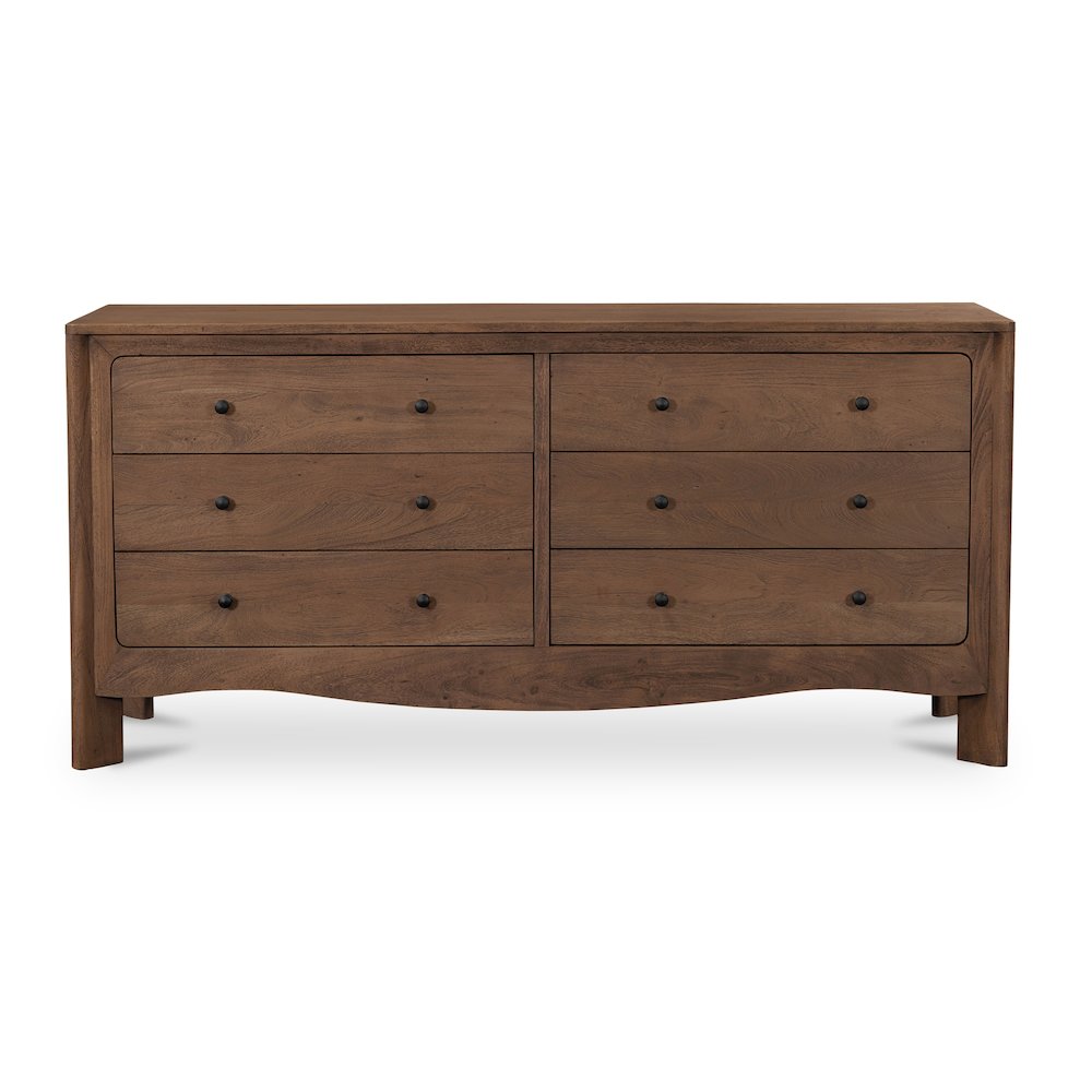 Mabel 6 Drawer Dresser Dark Brown. Picture 1