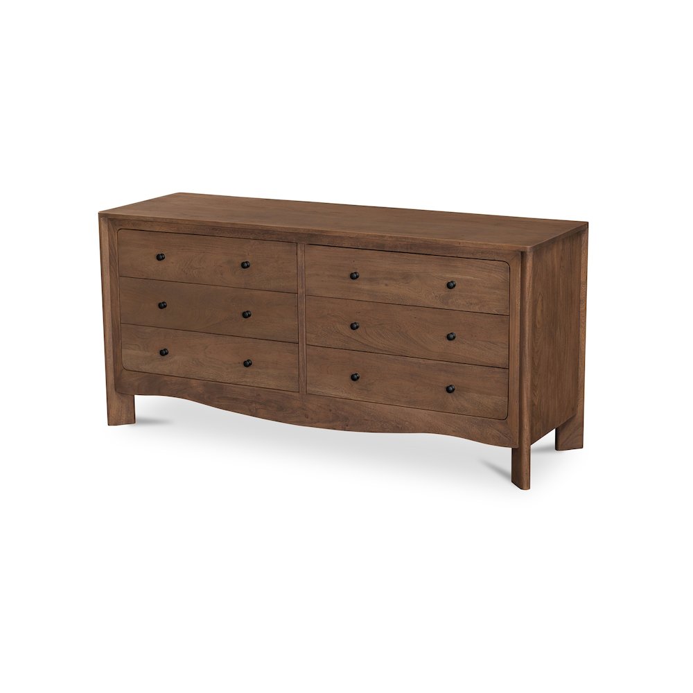 Mabel 6 Drawer Dresser Dark Brown. Picture 4