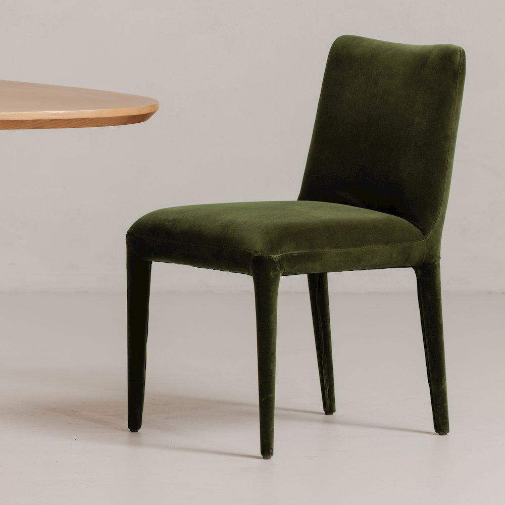 Calla Dining Chair Green Velvet - Set Of Two. Picture 9