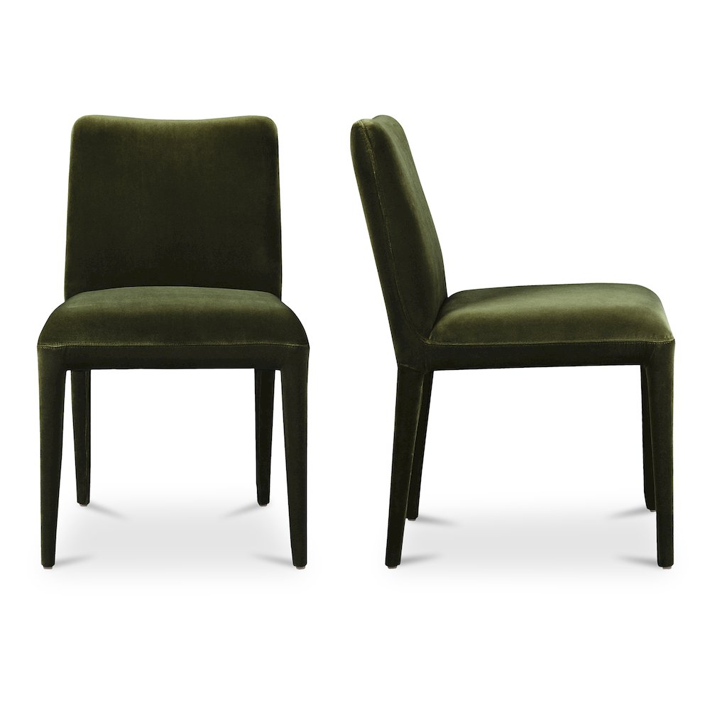 Calla Dining Chair Green Velvet - Set Of Two. Picture 1