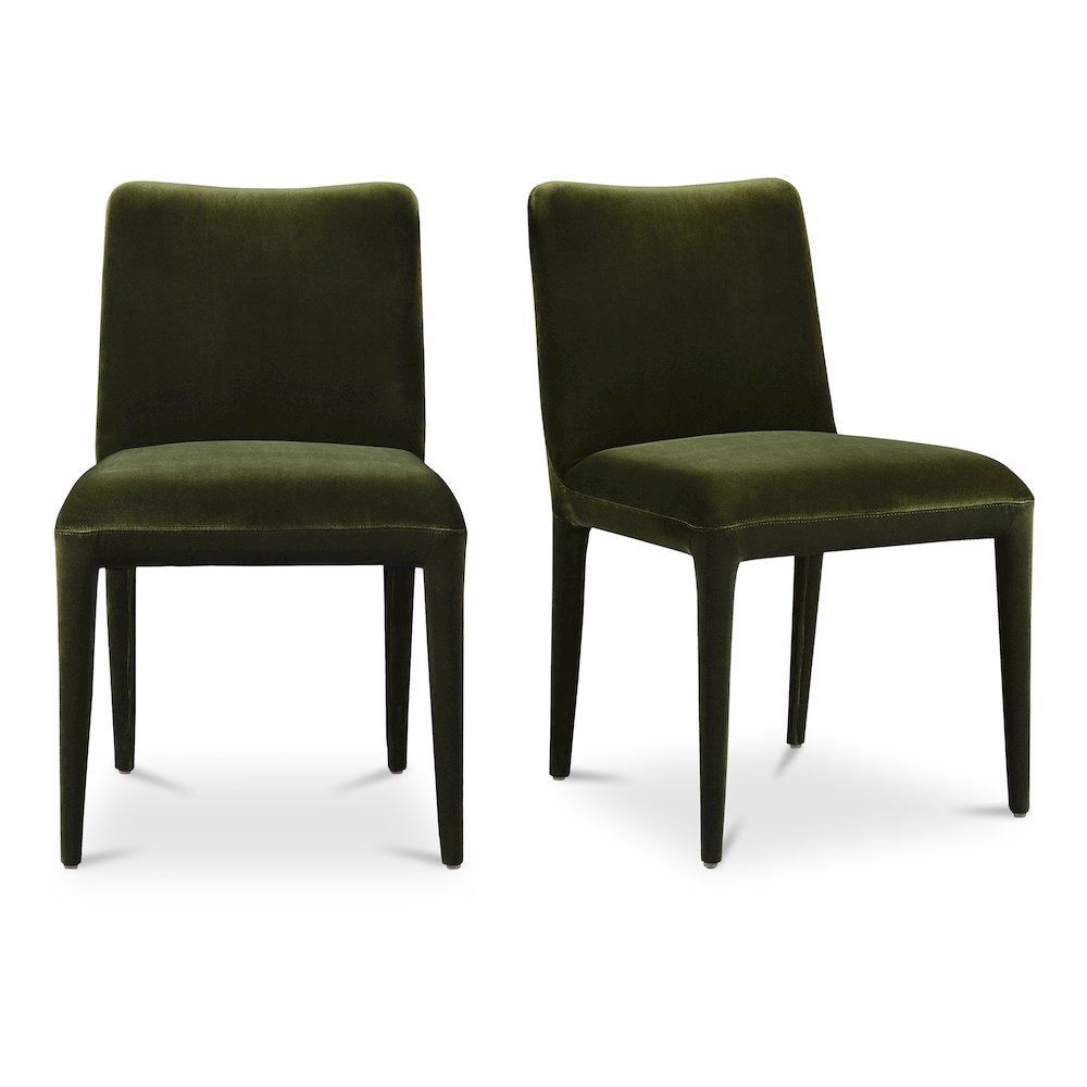 Calla Dining Chair Green Velvet - Set Of Two. Picture 2