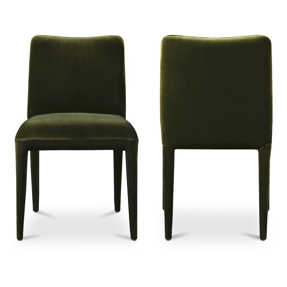Calla Dining Chair Green Velvet - Set Of Two. Picture 3