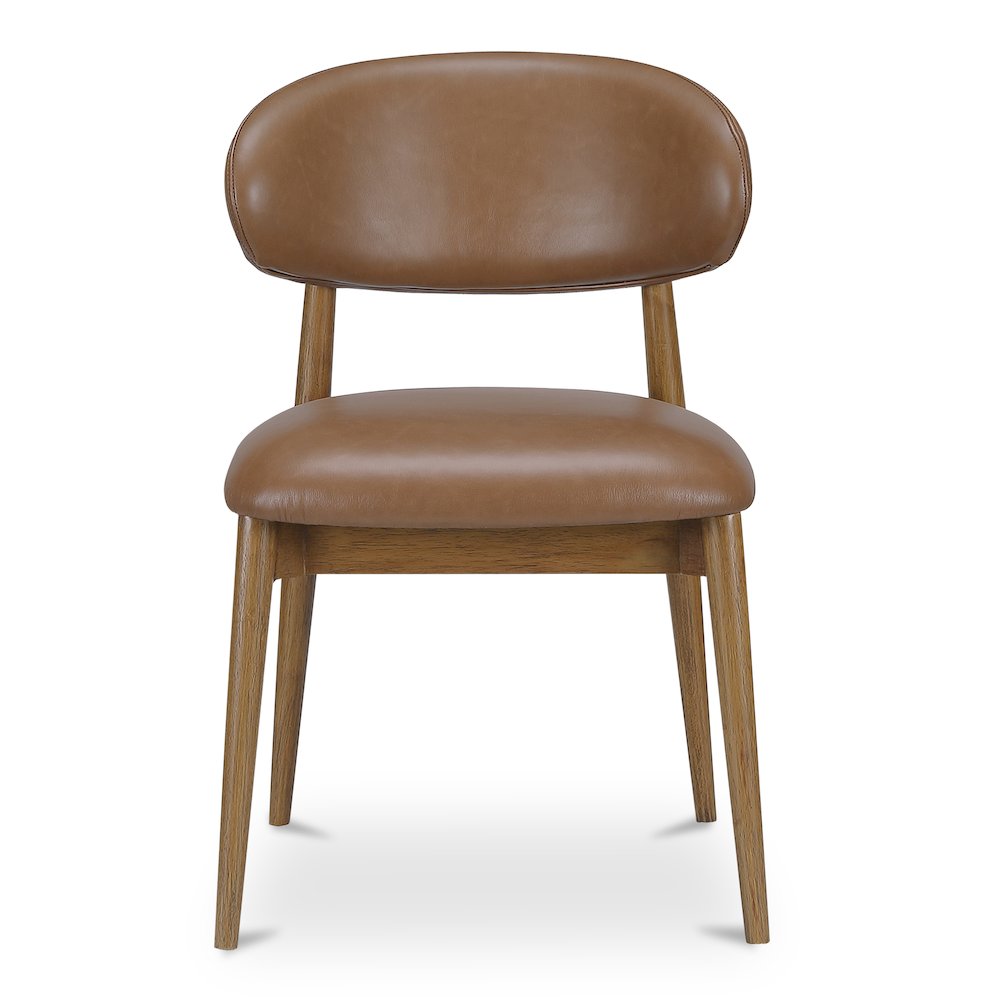 Ellie Dining Chair Brown Leather. Picture 1