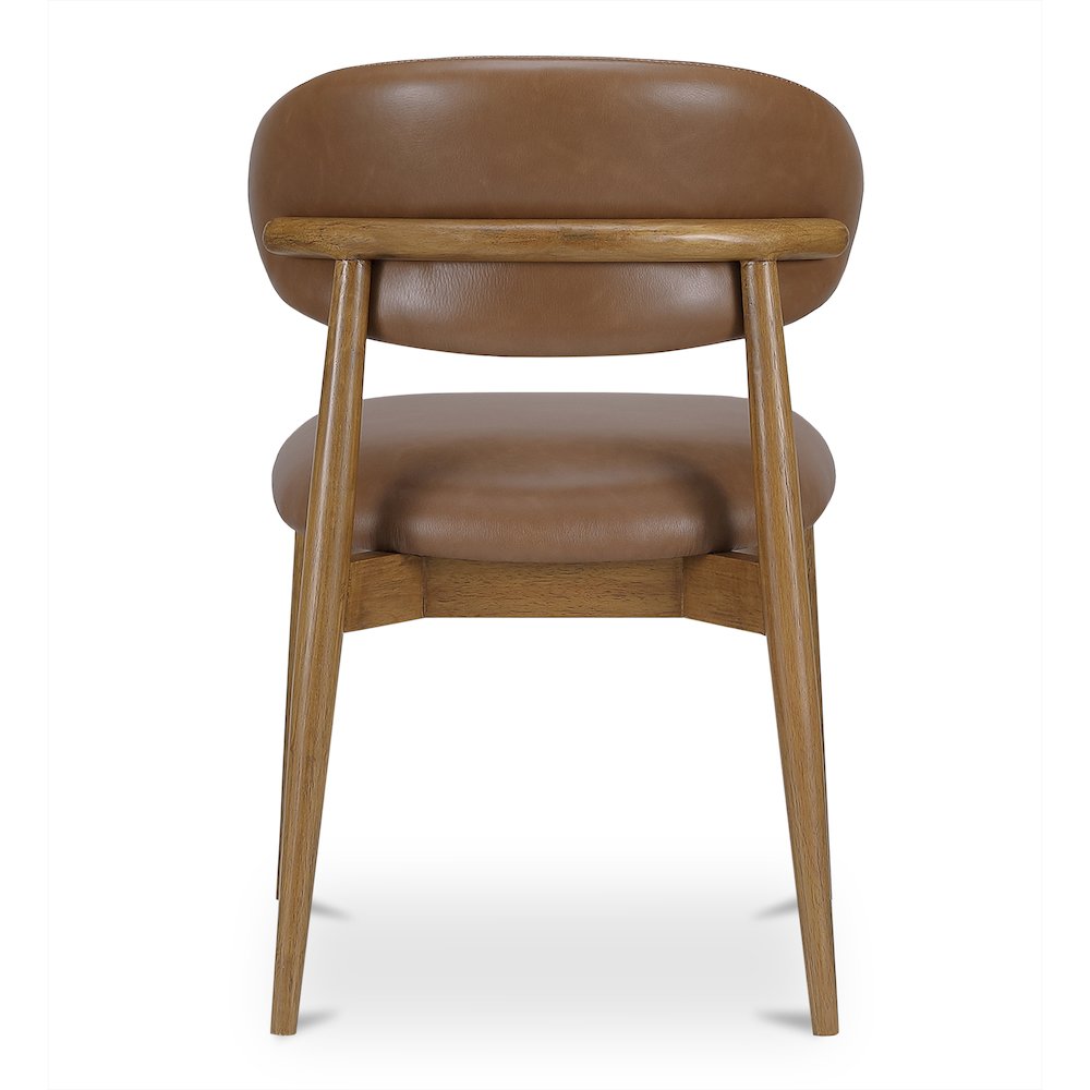 Ellie Dining Chair Brown Leather. Picture 4