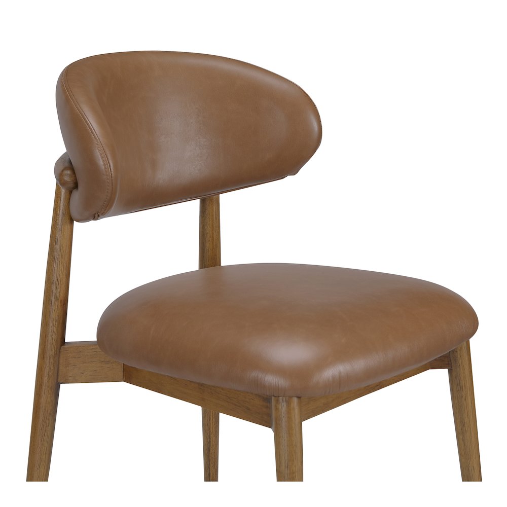 Ellie Dining Chair Brown Leather. Picture 5