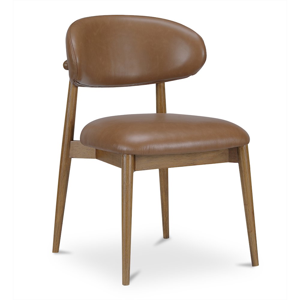 Ellie Dining Chair Brown Leather. Picture 2