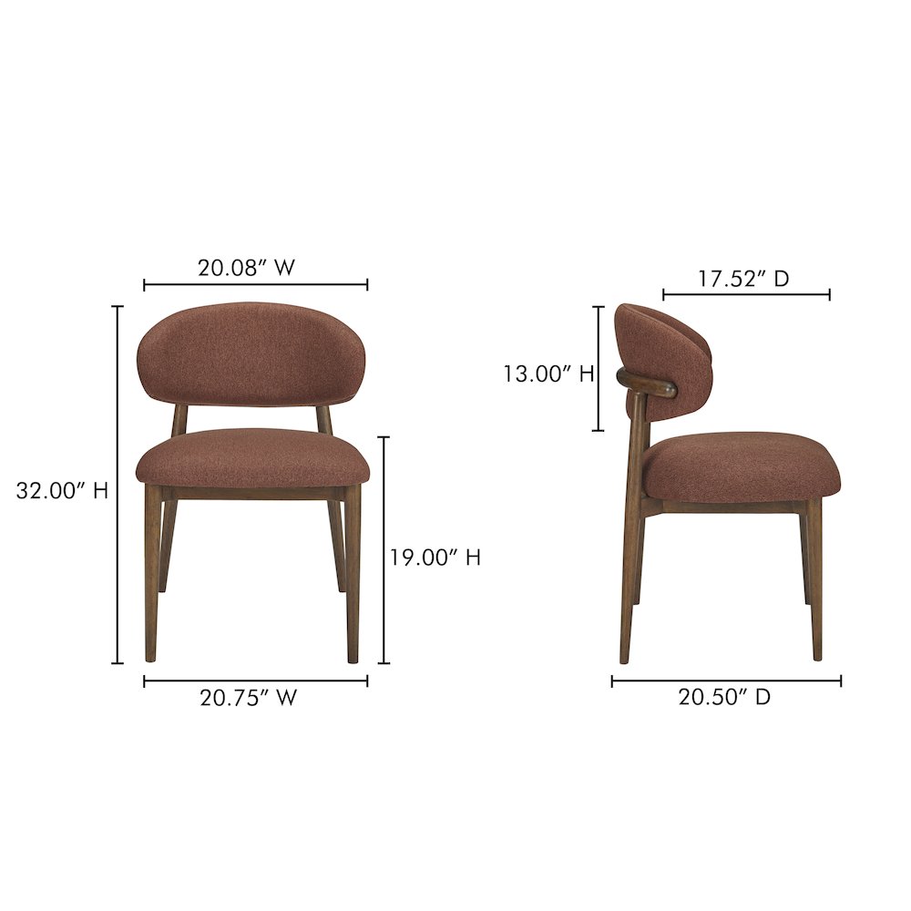 Ellie Dining Chair Rust. Picture 8