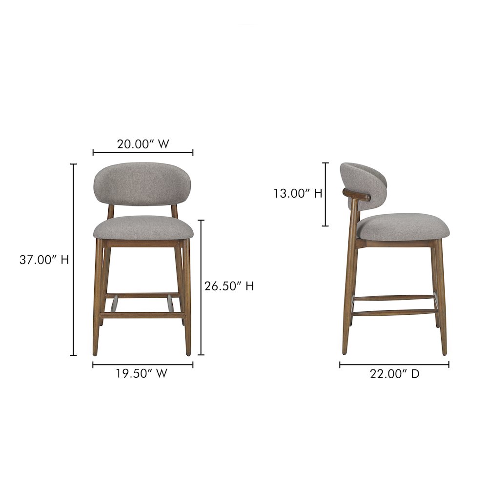 Ellie Counter Stool Light Brown. Picture 7
