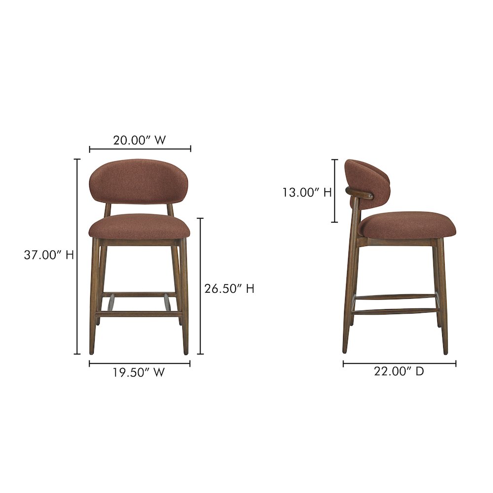 Ellie Counter Stool Rust. Picture 7