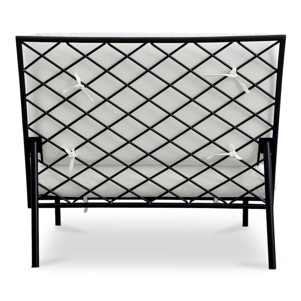 Salma Outdoor Accent Chair White. Picture 4