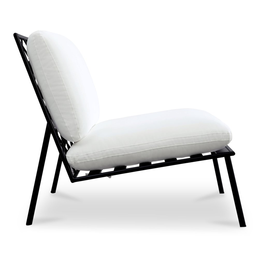 Salma Outdoor Accent Chair White. Picture 3