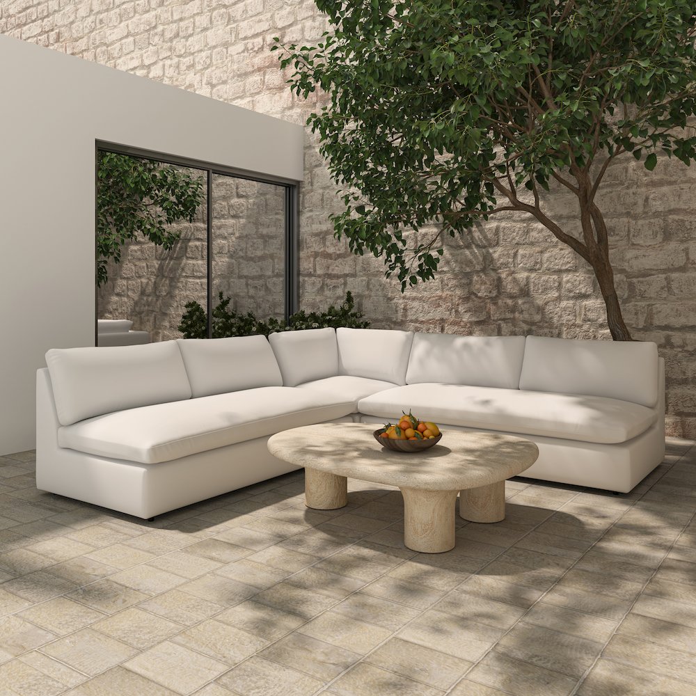 Miles Outdoor Corner White. Picture 8