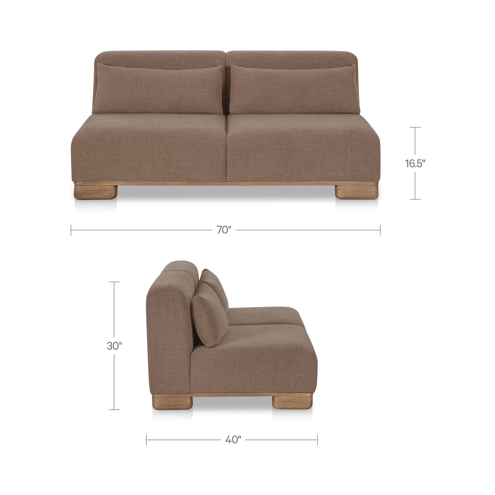 June Sofa Dark Brown. Picture 3