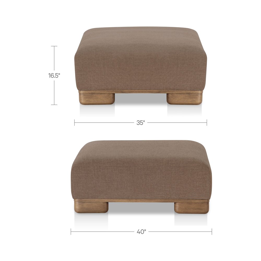 June Ottoman Dark Brown. Picture 3