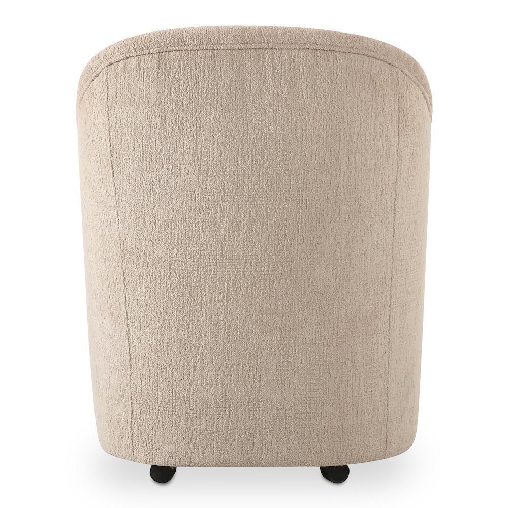 Drava Rolling Dining Chair Beige. Picture 4