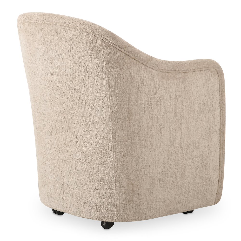 Drava Rolling Dining Chair Beige. Picture 5