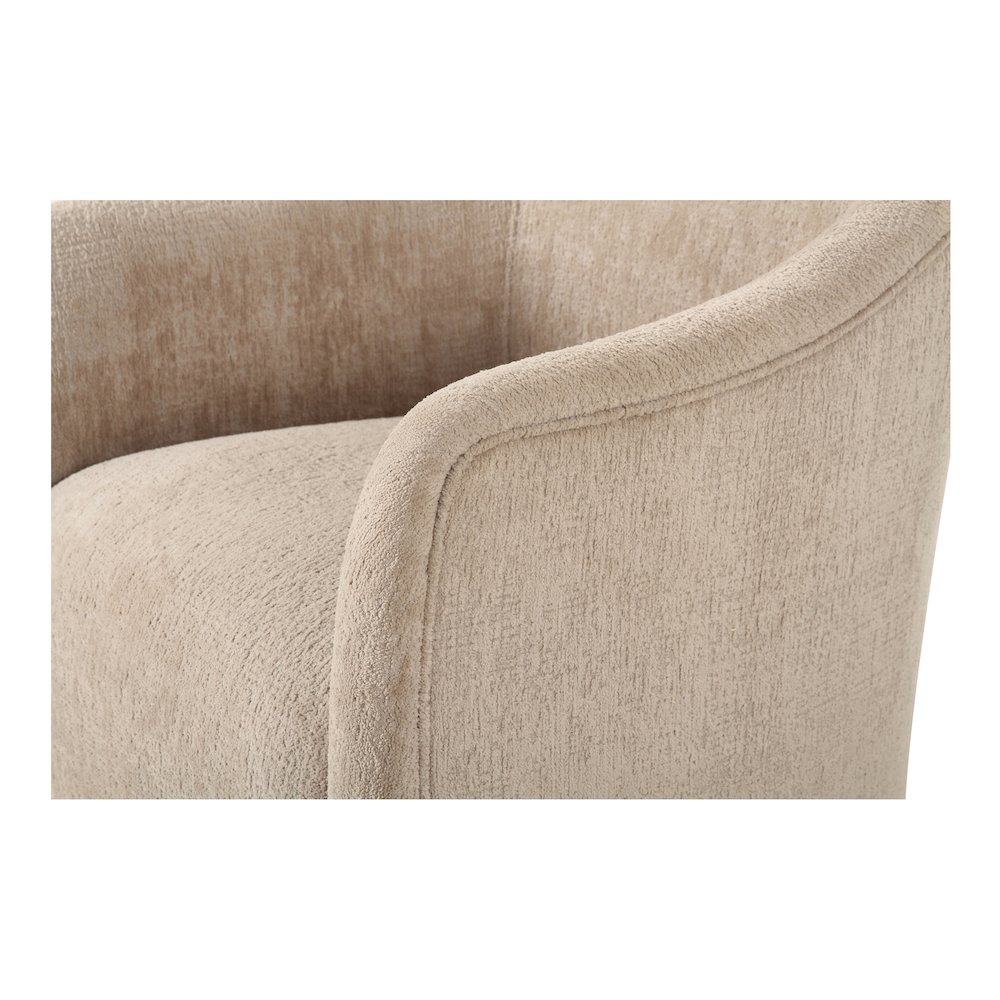 Drava Rolling Dining Chair Beige. Picture 6