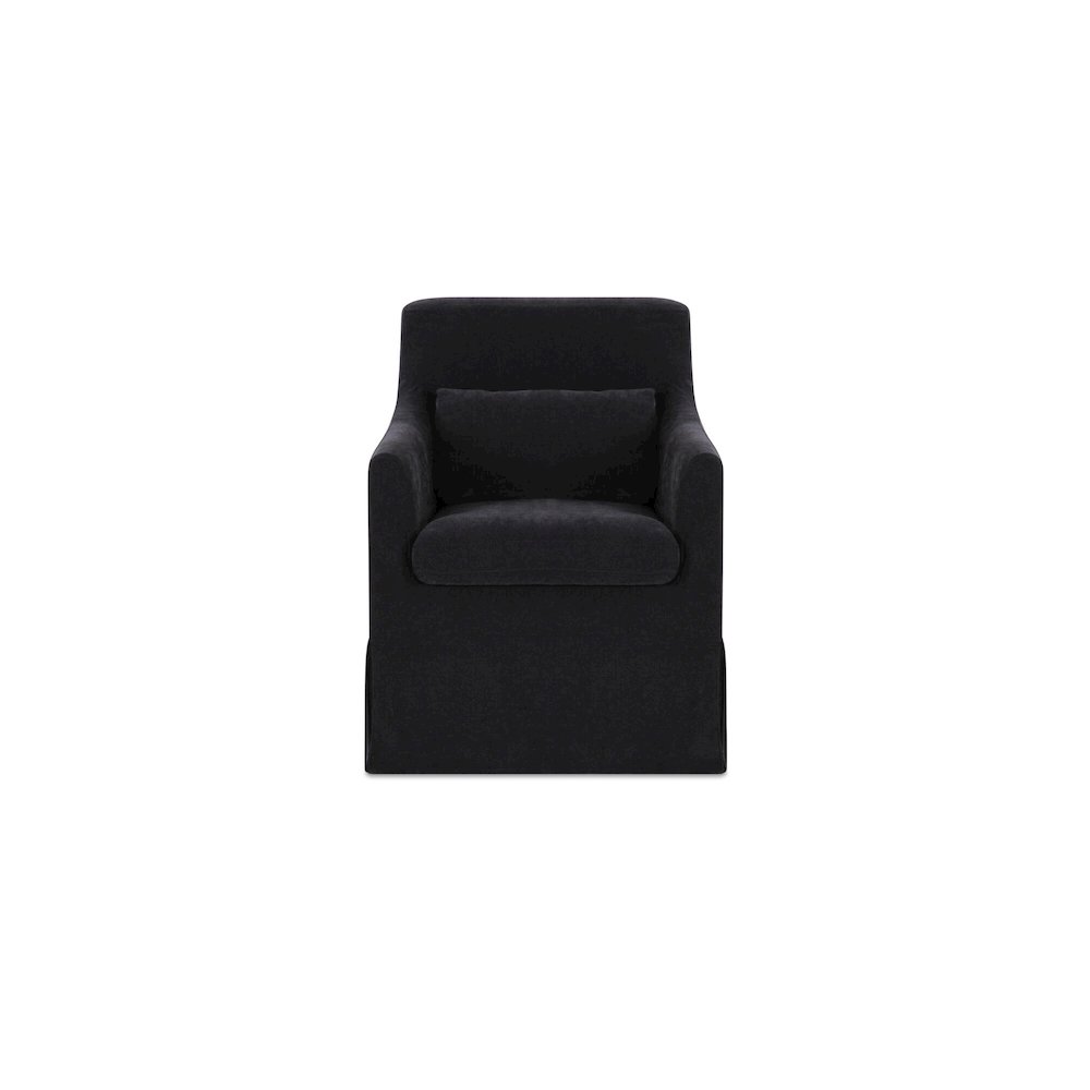 Lydia Slipcover Dining Chair Black. Picture 1