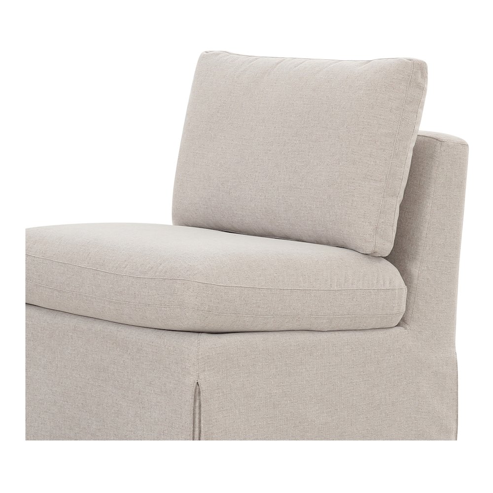 Fable Slipcover Dining Slipper Chair Beige. Picture 5