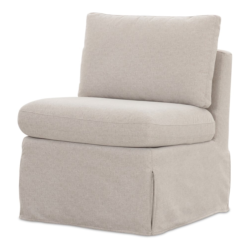 Fable Slipcover Dining Slipper Chair Beige. Picture 3
