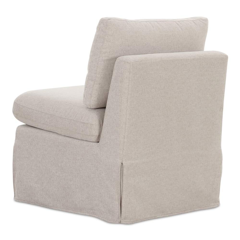 Fable Slipcover Dining Slipper Chair Beige. Picture 2