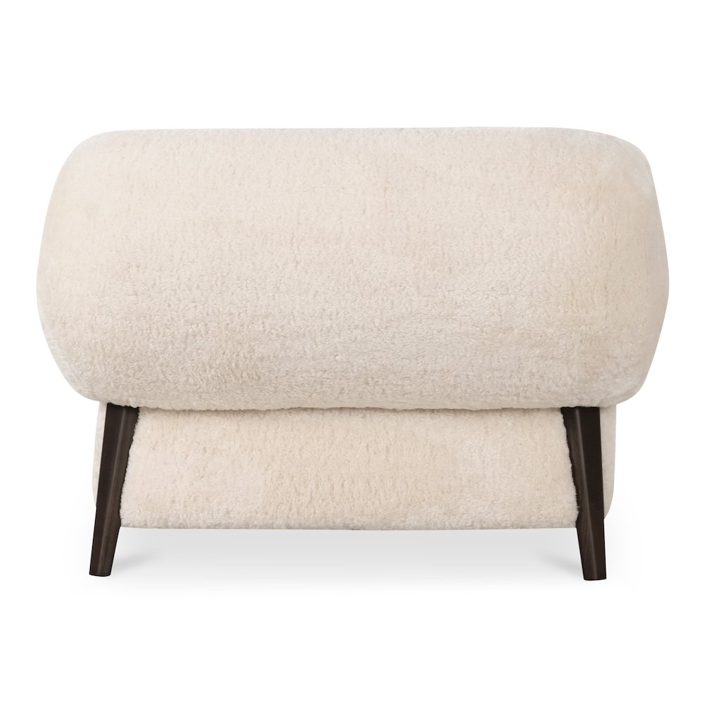 Devlin Lounge Chair Cream Faux Fur. Picture 5