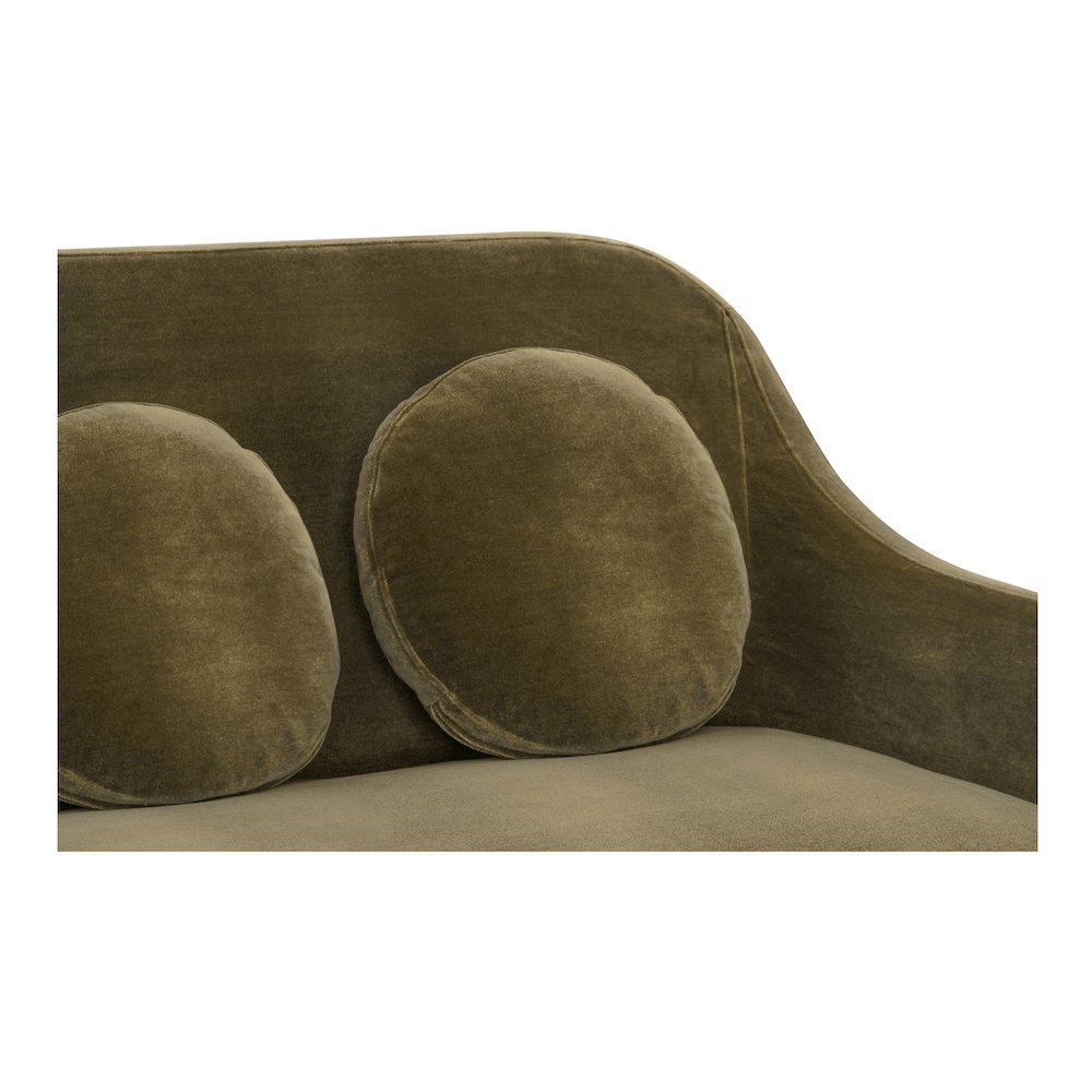 Rialto Sofa Dark Green Faux Mohair. Picture 7