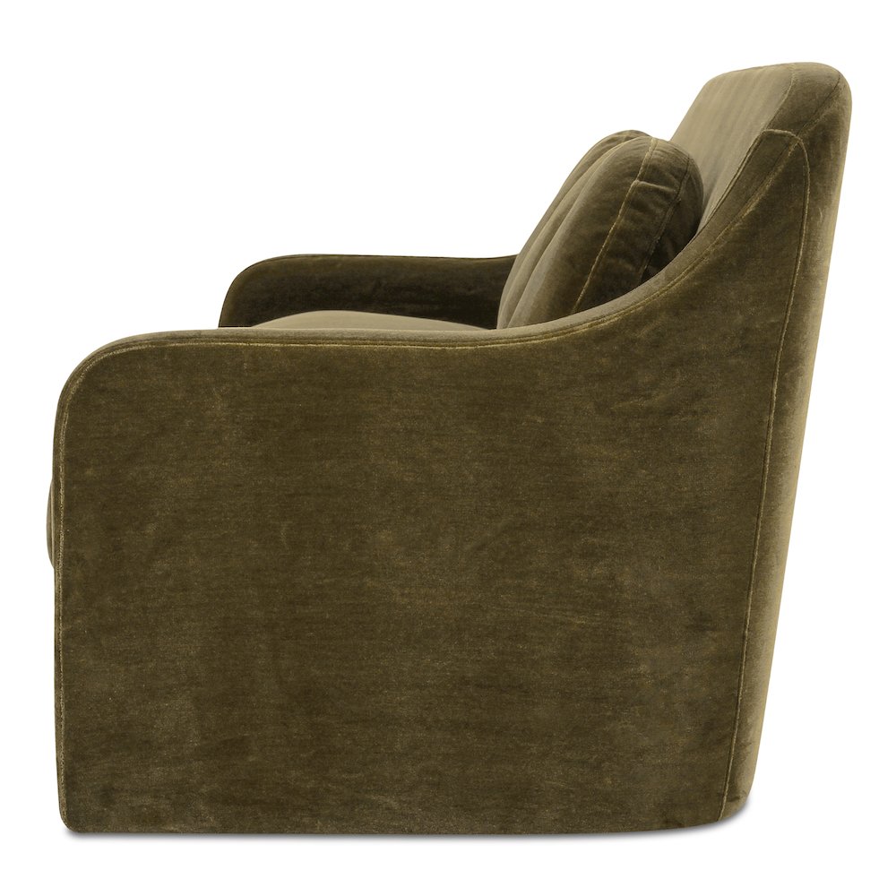 Rialto Sofa Dark Green Faux Mohair. Picture 5