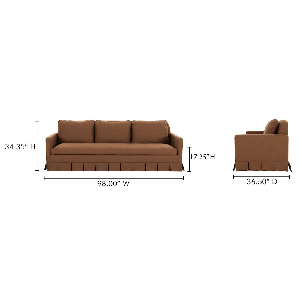 Pellicano Sofa Terracotta. Picture 10