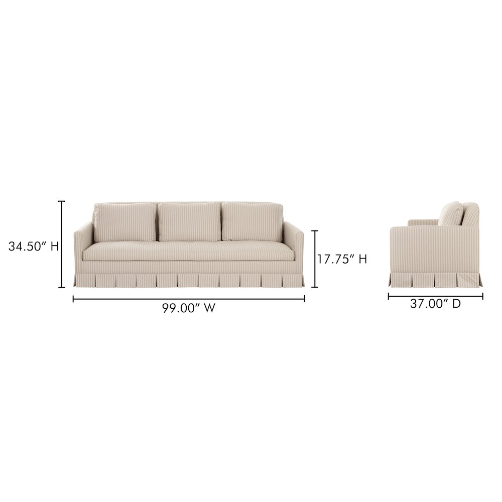 Pellicano Sofa Beige Stripe. Picture 11