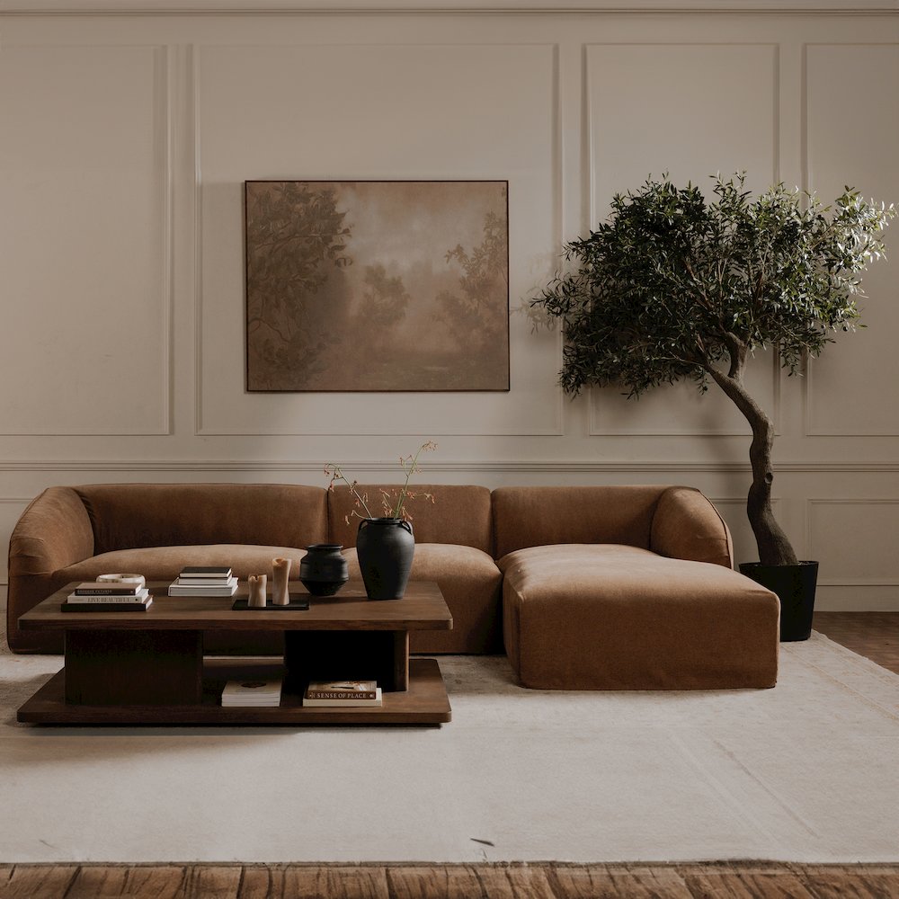 Isla Right Arm Facing Chaise Mocha. Picture 10