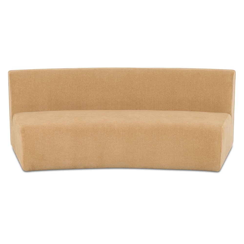 Naomi Concave Sofa Golden Yellow. Picture 1