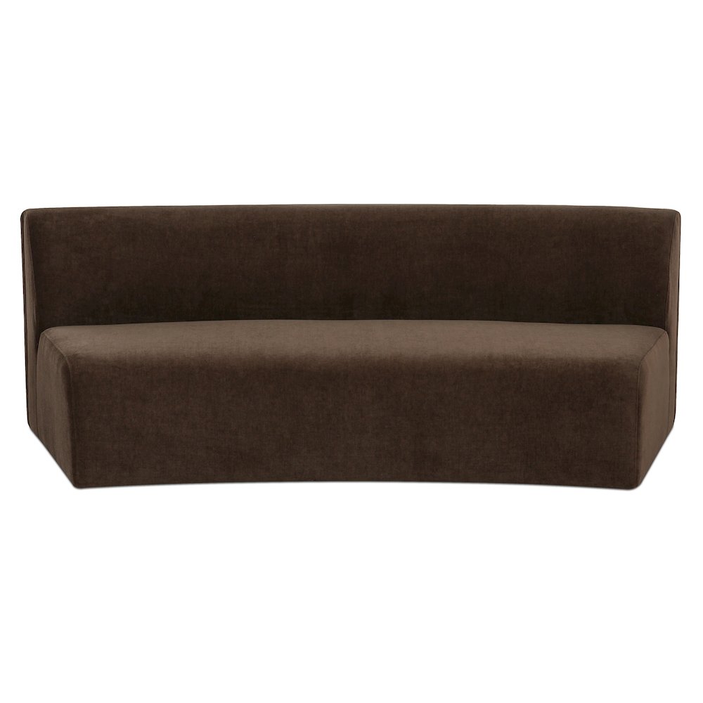 Naomi Concave Sofa Dark Brown. Picture 1
