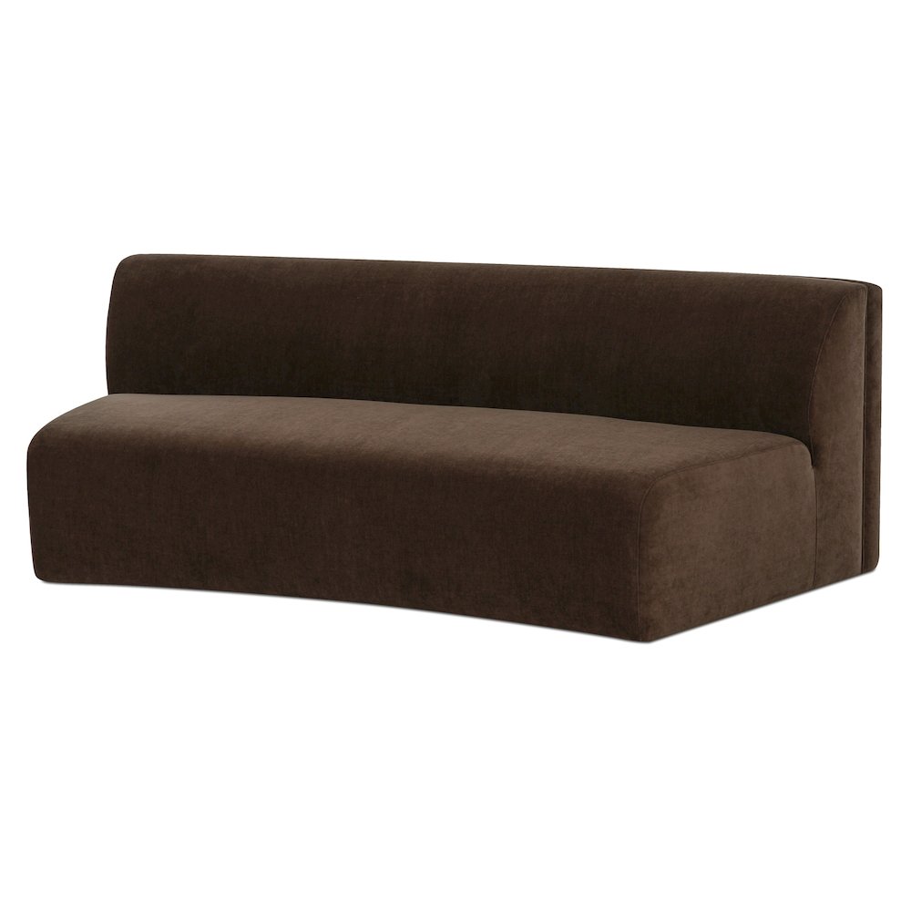 Naomi Concave Sofa Dark Brown. Picture 3