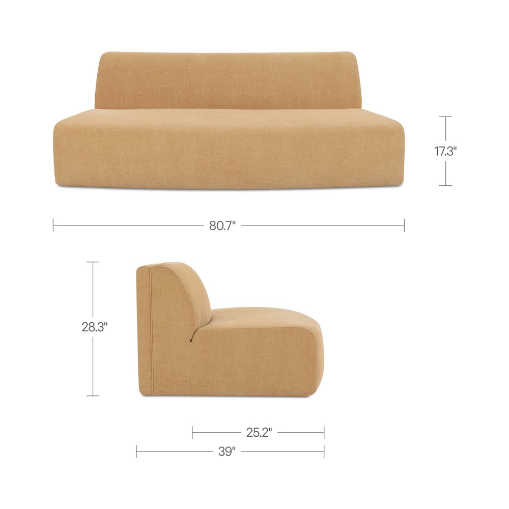 Naomi Convex Sofa Golden Yellow. Picture 12