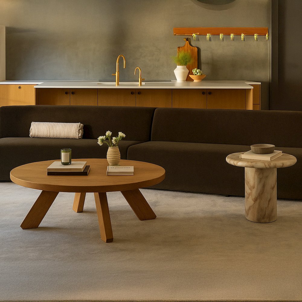 Naomi Convex Sofa Dark Brown. Picture 8