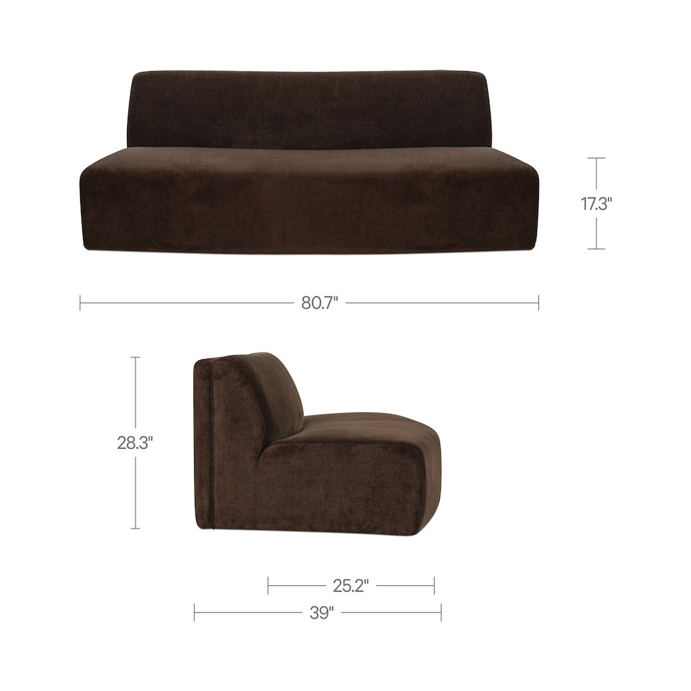 Naomi Convex Sofa Dark Brown. Picture 9