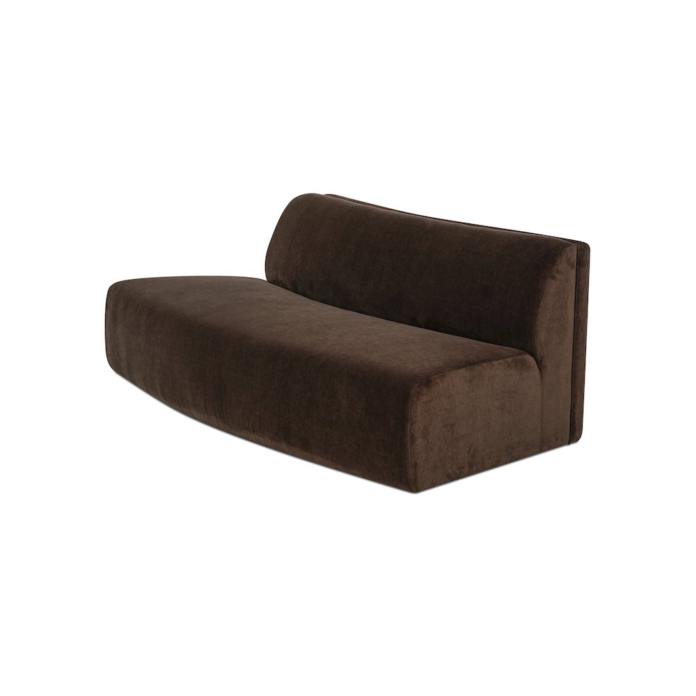 Naomi Convex Sofa Dark Brown. Picture 3