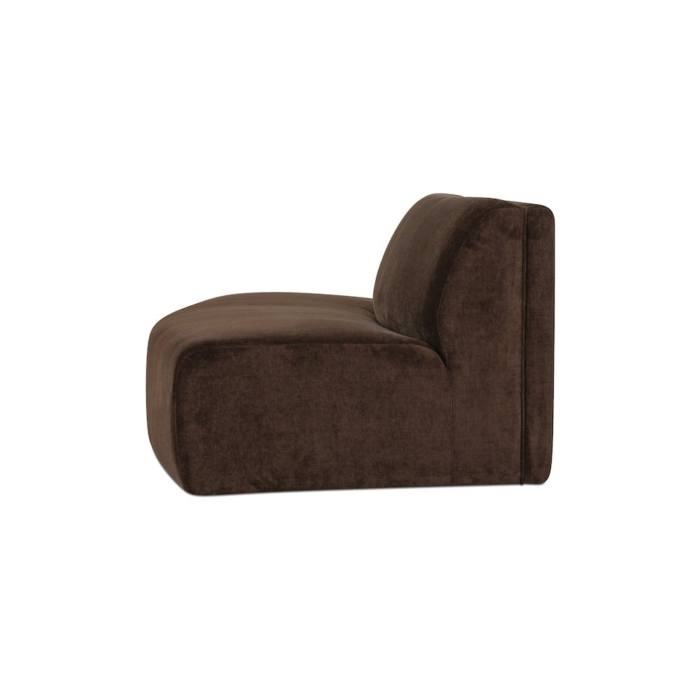 Naomi Convex Sofa Dark Brown. Picture 4