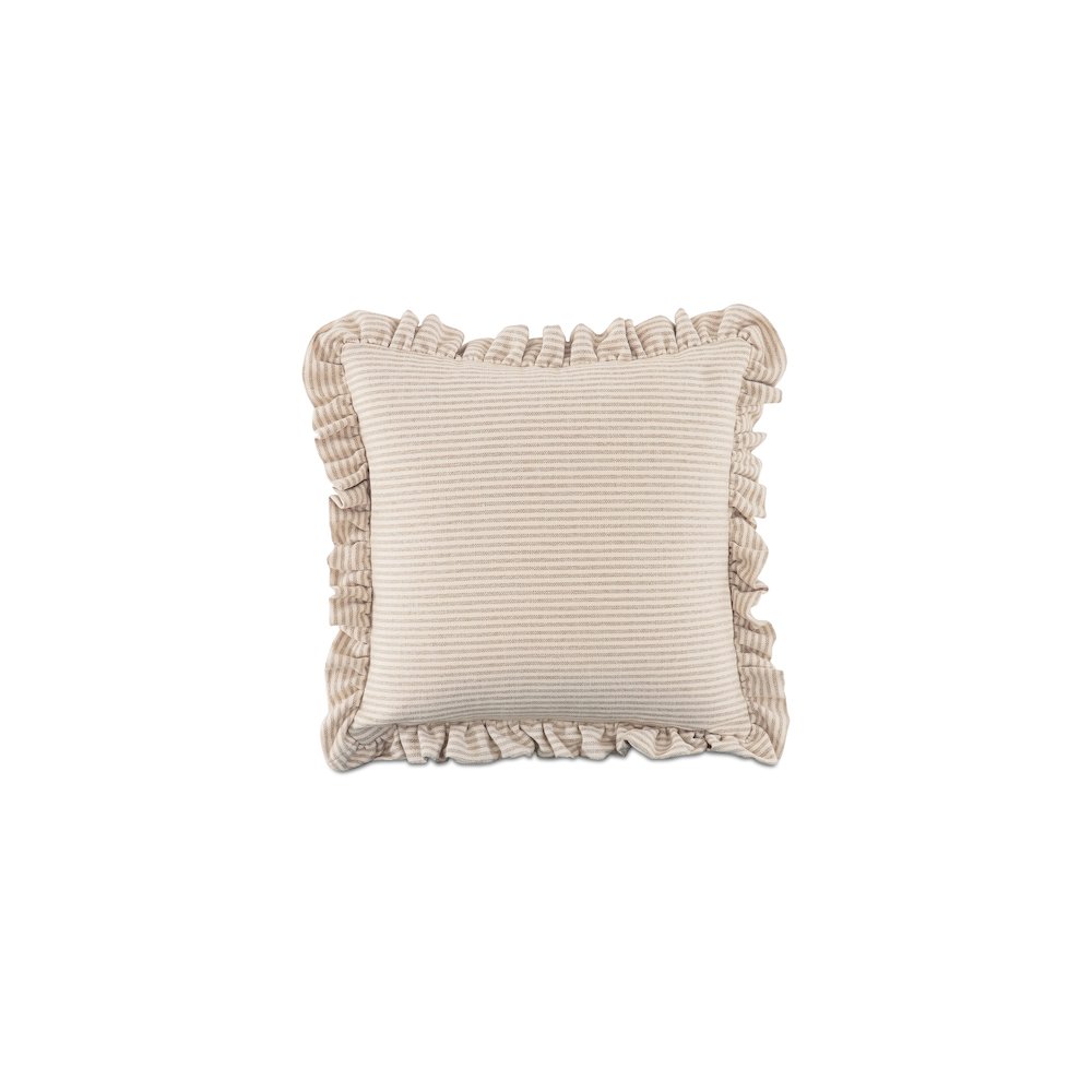 Betty 20 Inch Cushion Beige Stripe. Picture 1