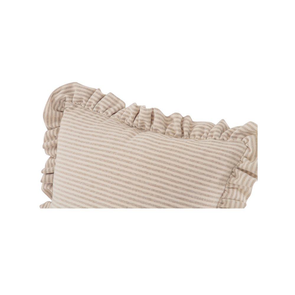 Betty 20 Inch Cushion Beige Stripe. Picture 3