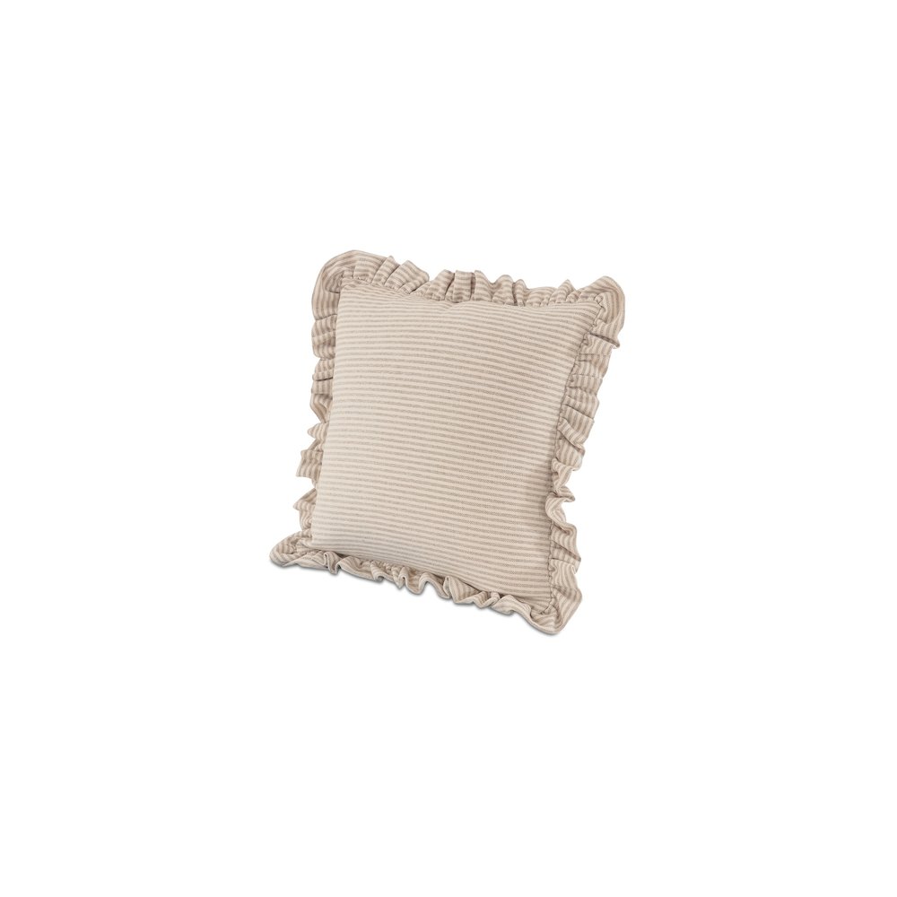 Betty 20 Inch Cushion Beige Stripe. Picture 2