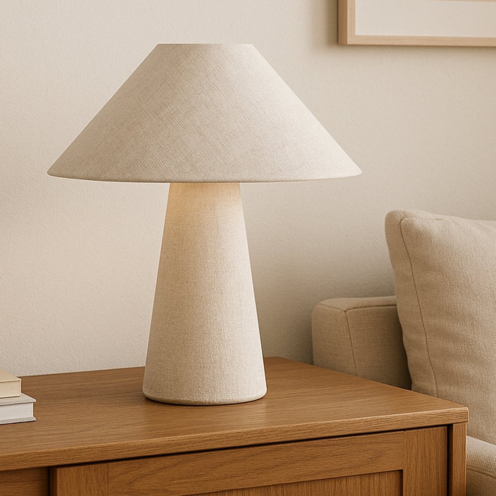 Nori Table Lamp Flecked White. Picture 2