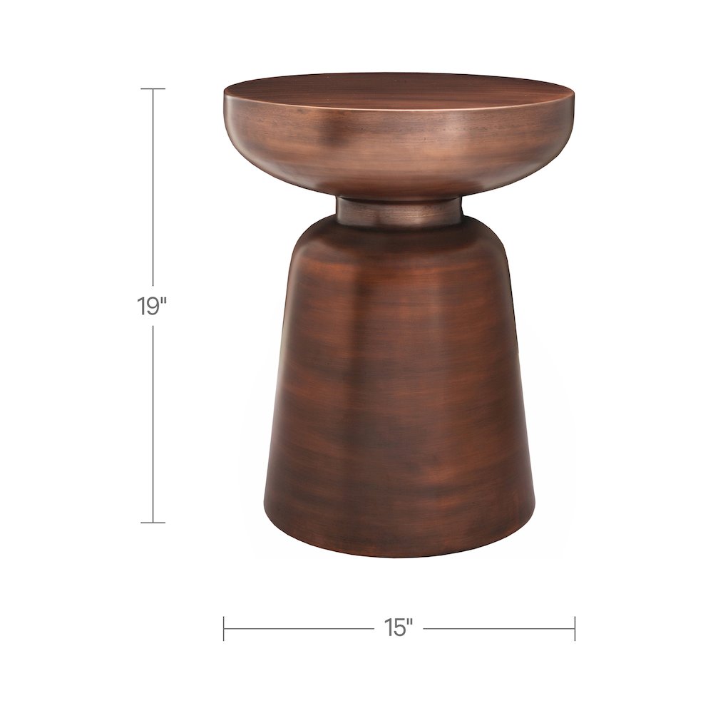 Arthur Accent Table Antique Copper. Picture 6