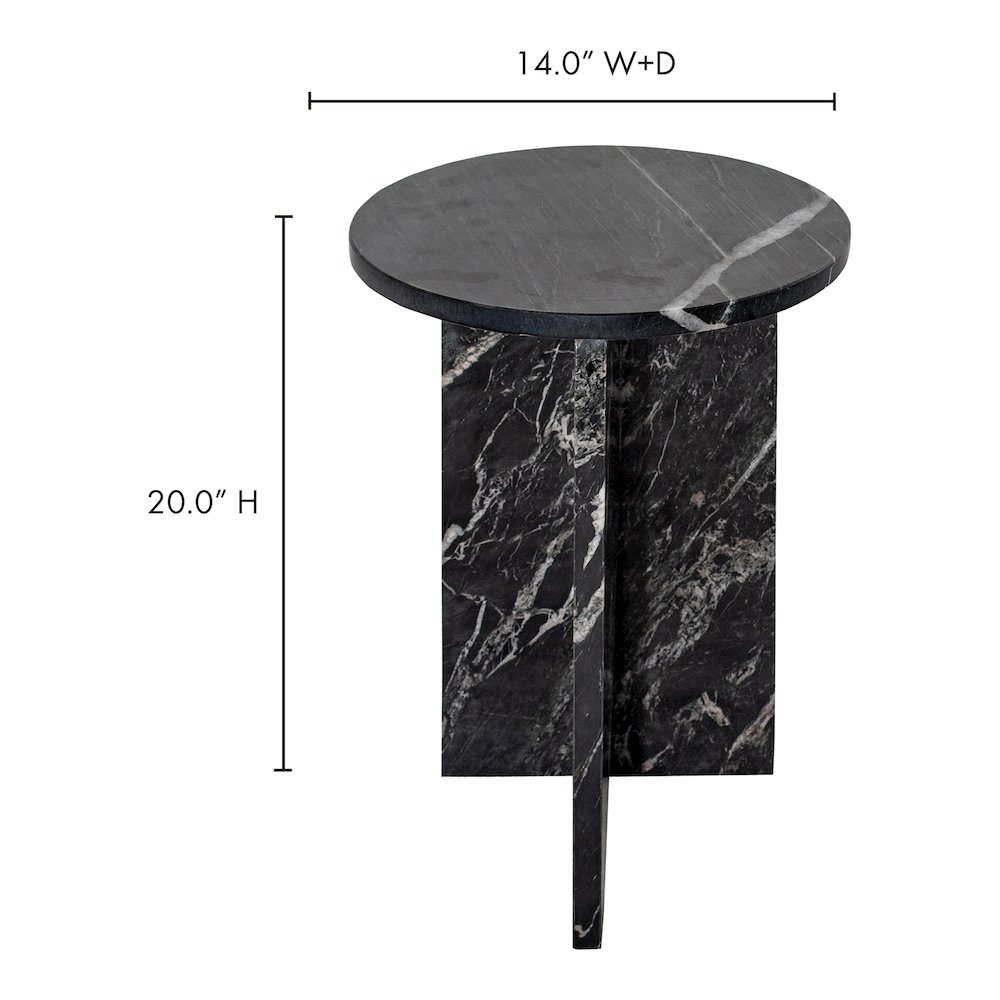 Grace Accent Table Black Marble. Picture 9