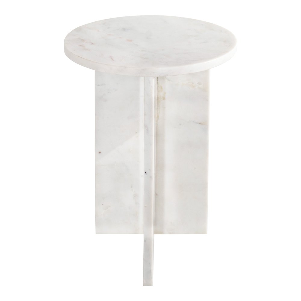 Grace Accent Table White Marble. Picture 1