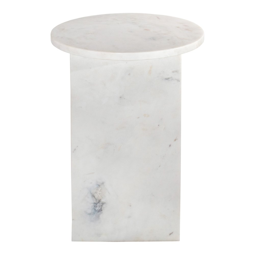 Grace Accent Table White Marble. Picture 2