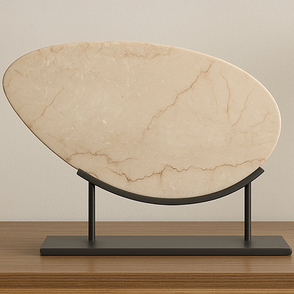 Galen Sculpture Botticino Beige Marble. Picture 2
