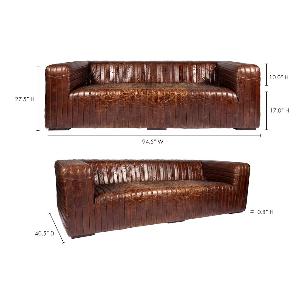 Castle Sofa Dark Brown. Picture 10