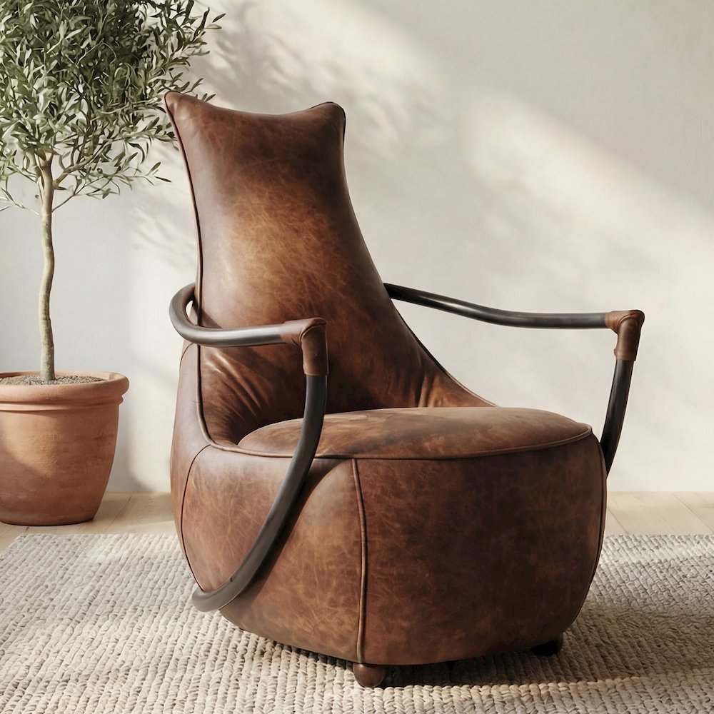 Carlisle Club Chair Brown. Picture 10